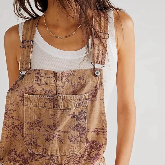 Free People Ziggy Overalls Desert Combo - Picture 2 of 6